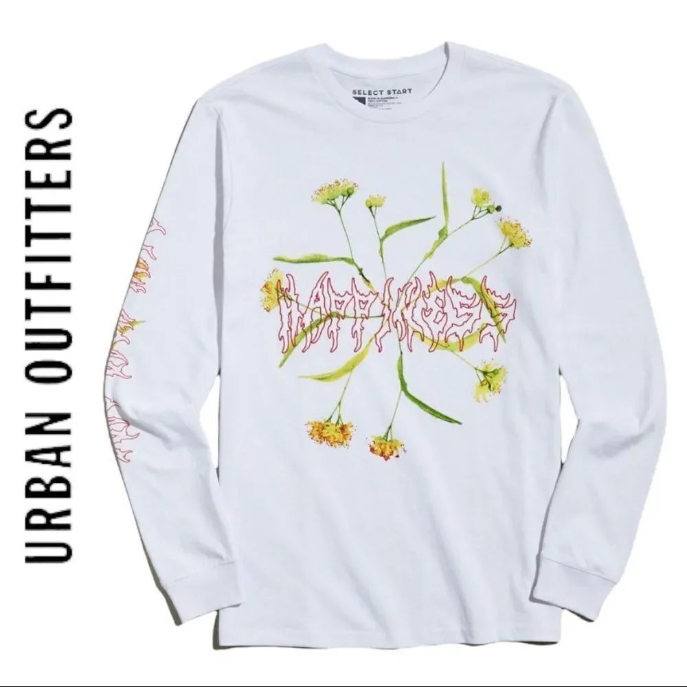 NEW Happiness Flower Metal Long Sleeve Shirt T-Shirt Tee S M